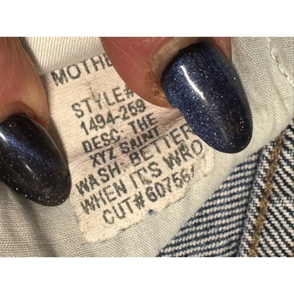 MOTHER DENIM SUPERIOR the xyz Saint Jean in better when it’s seeing distressed S - Picture 9 of 10
